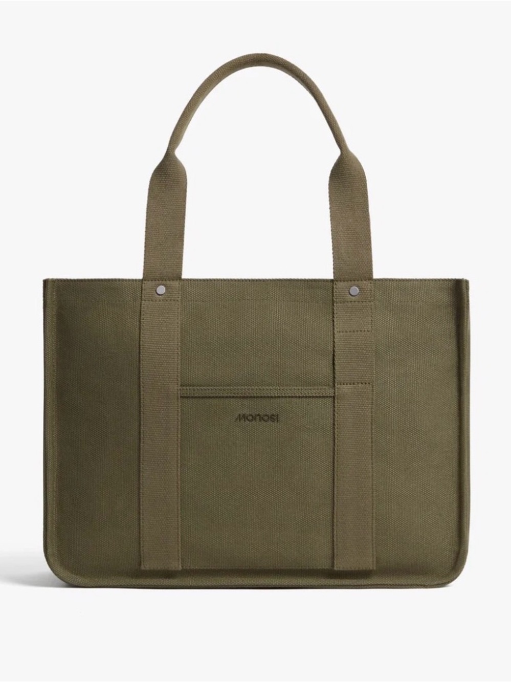 Monos Olive Canvas Tote Bag for Men